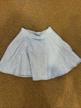 Design Lab Lord & Taylor Light Blue Printed Circle Skirt super cute in person 💙